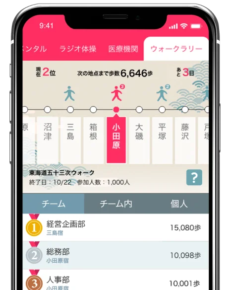 ウォークラリー画面